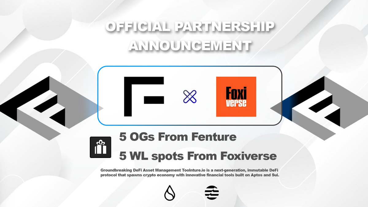 FentureFinance's tweet photo. Very honored to partner with @foxiverse_

#Giveaway🎁

🏆5 OG from @FentureFinance
🏆5 WL from @foxiverse_

1️⃣Follow @FentureFinance &amp; @foxiverse_
2️⃣Like❤, Retweet &amp; Tag 3 friends
3️⃣Join DC: https://t.co/6ocNeA3iUT &amp; https://t.co/gQGlVLrbY3

#Aptos #Sui #NFT #SuiNFTs https://t.co/ZW08JkTKTf