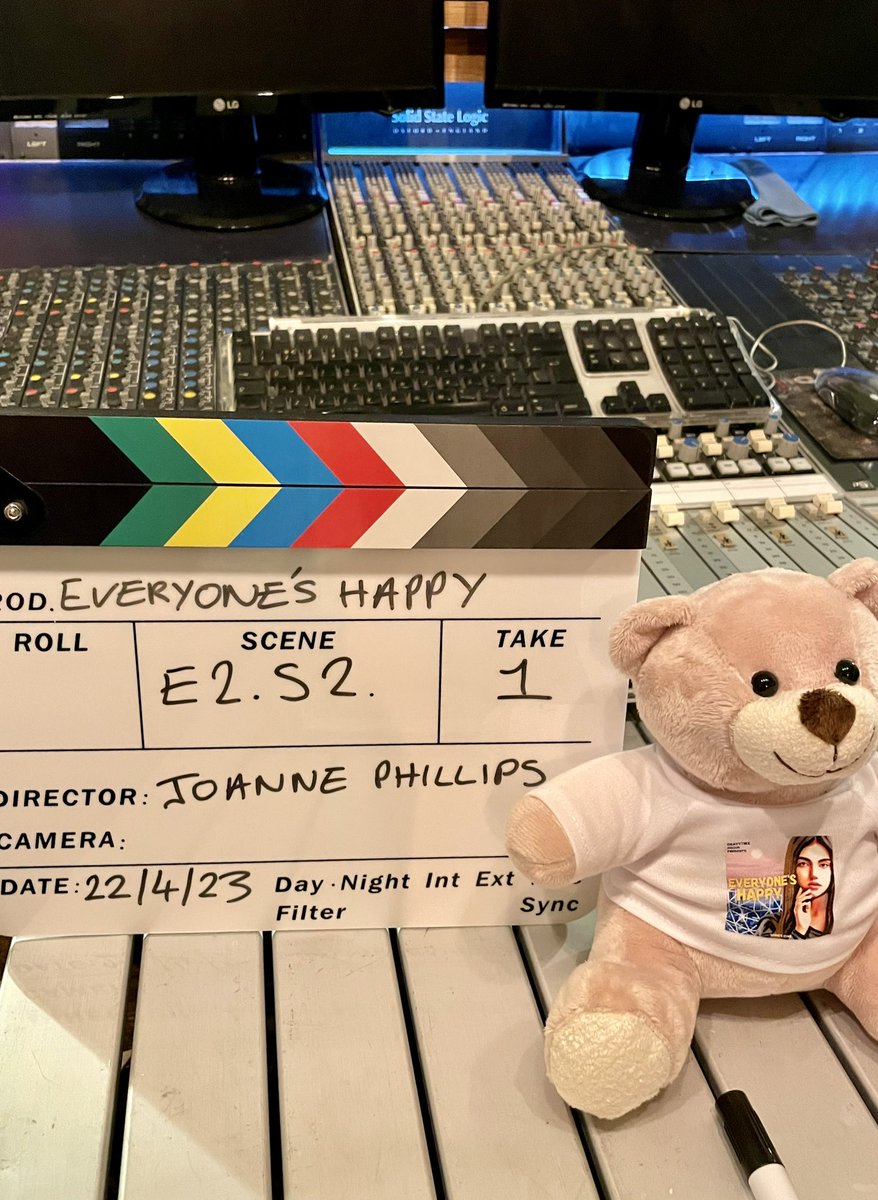 GravyTreeMedia's tweet photo. The Everyone’s Happy mascot helping us to set the scene on Saturday for the first day of recording our #AudioDrama 
🎬🎙️😍 https://t.co/er4S0J4sAB