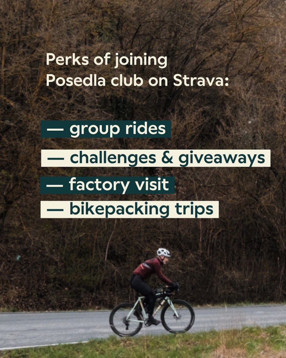 If it's not on Strava it didn't happen. Or did it? 🫢 No need to chase KOMs and QOMs or longest rides. Join our Posedla club to share the joy of riding with others and don’t miss out on any invitation to the future events with us! 🤘

👉 strava.com/clubs/posedla