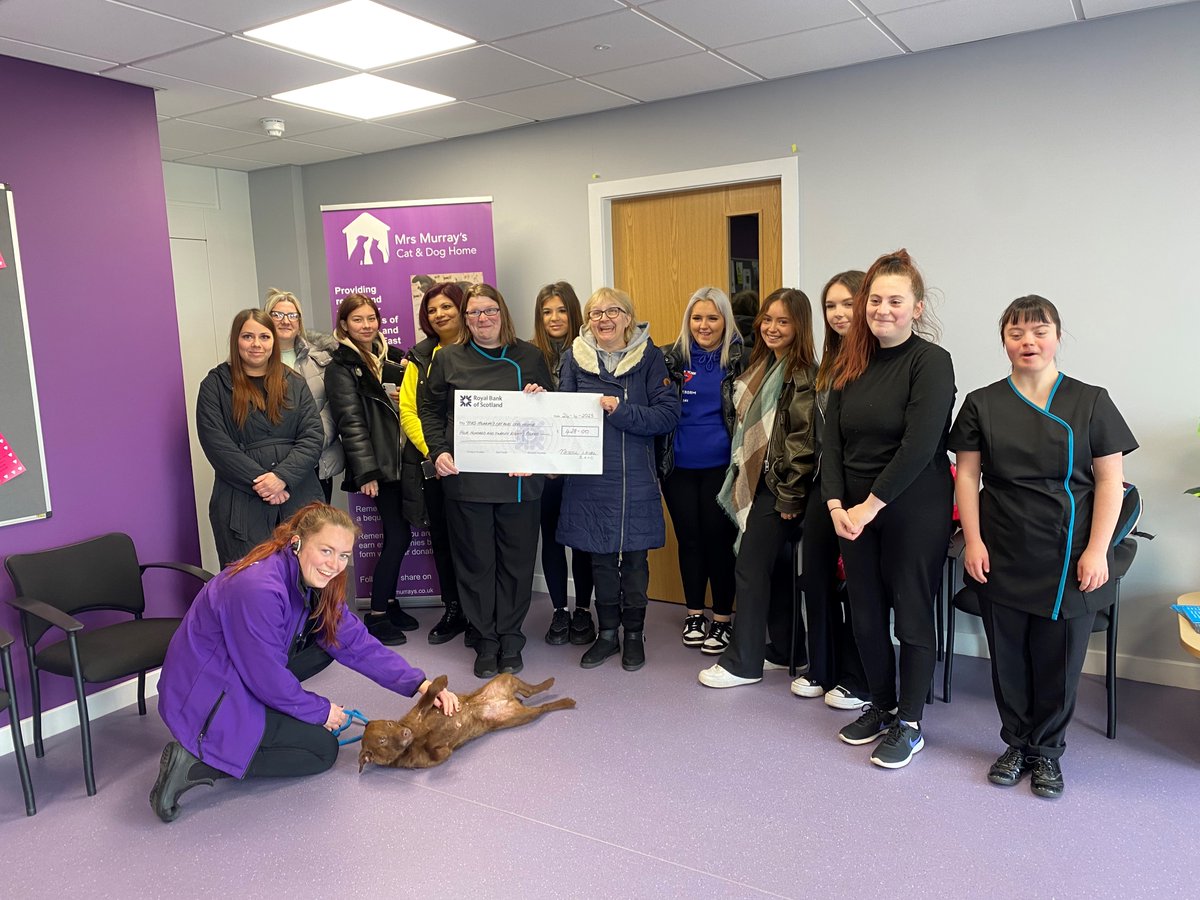 A huge thank you to Nescol's Level 1A & Level 1C Hairdressing Students for raising a fantastic sum of £428.00 at their recent 'Pets with Prizes' Event. They also handed over lots of donations of food, toys and treats for our animals to enjoy 🐾🐶🐱
