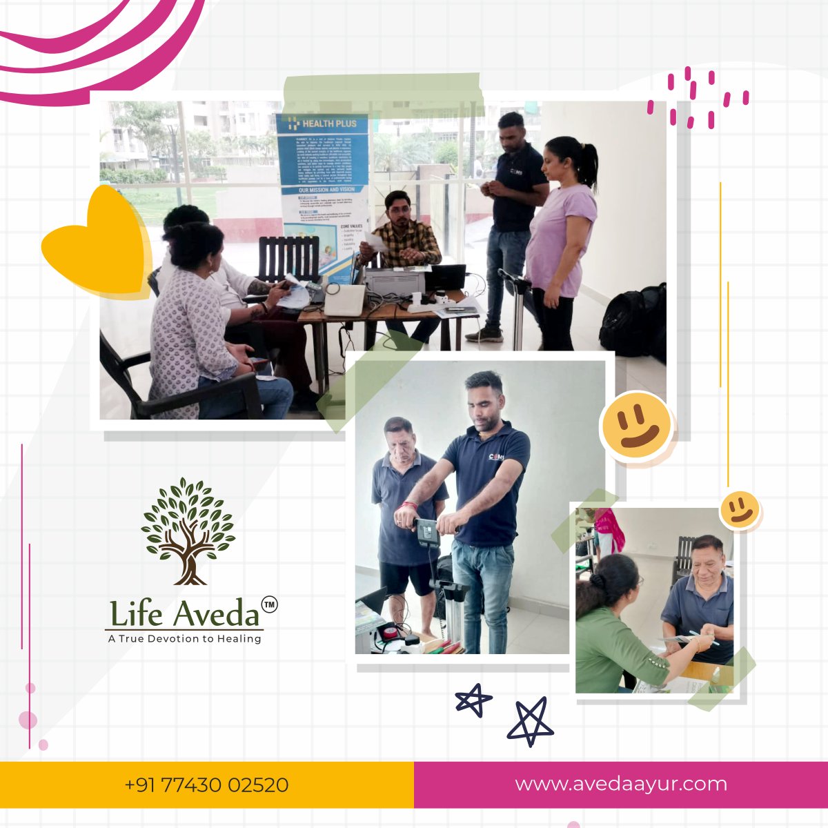Life Aveda participated in a health check-up camp at Park Avenue Greater Noida, organized by Aviron Health & Pharmville!

#lifeaveda #avedaayur #lifeavedaclinic #health #healthcheckup #HealthCheckupCamp #noidacity #greaternoida #aviron