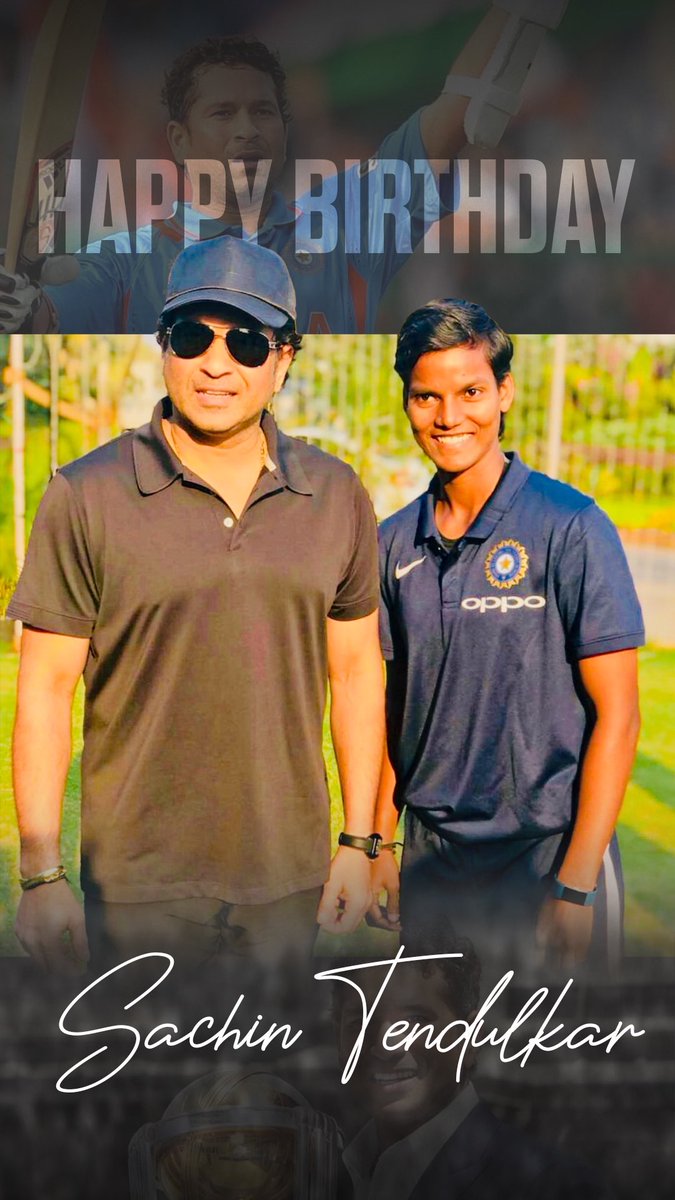 Deepti Sharma (@deepti_sharma06) on Twitter photo Wishing a very Happy Birthday to the cricket legend <a href="/sachin_rt/">Sachin Tendulkar</a> sir
one of the biggest role model for all aspiring cricketers 🎂💐🤗
#GodOfCricket Wishing a very Happy Birthday to the cricket legend <a href="/sachin_rt/">Sachin Tendulkar</a> sir
one of the biggest role model for all aspiring cricketers 🎂💐🤗
#GodOfCricket