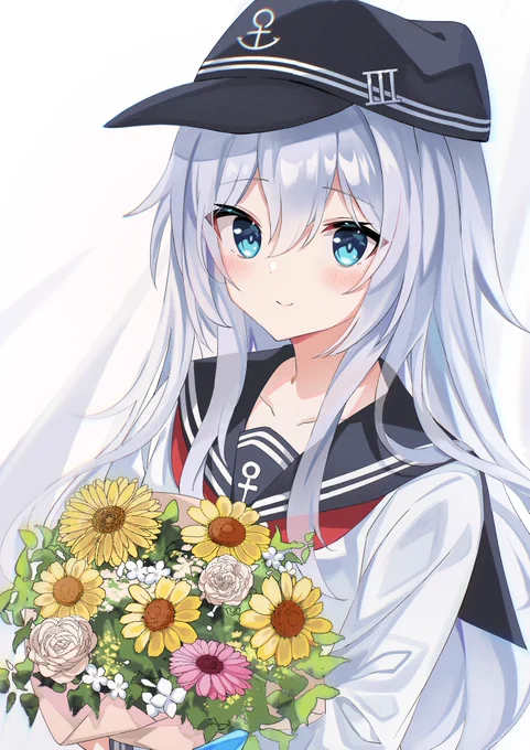 おめでとうございます……!花束と響#艦これ10周年 