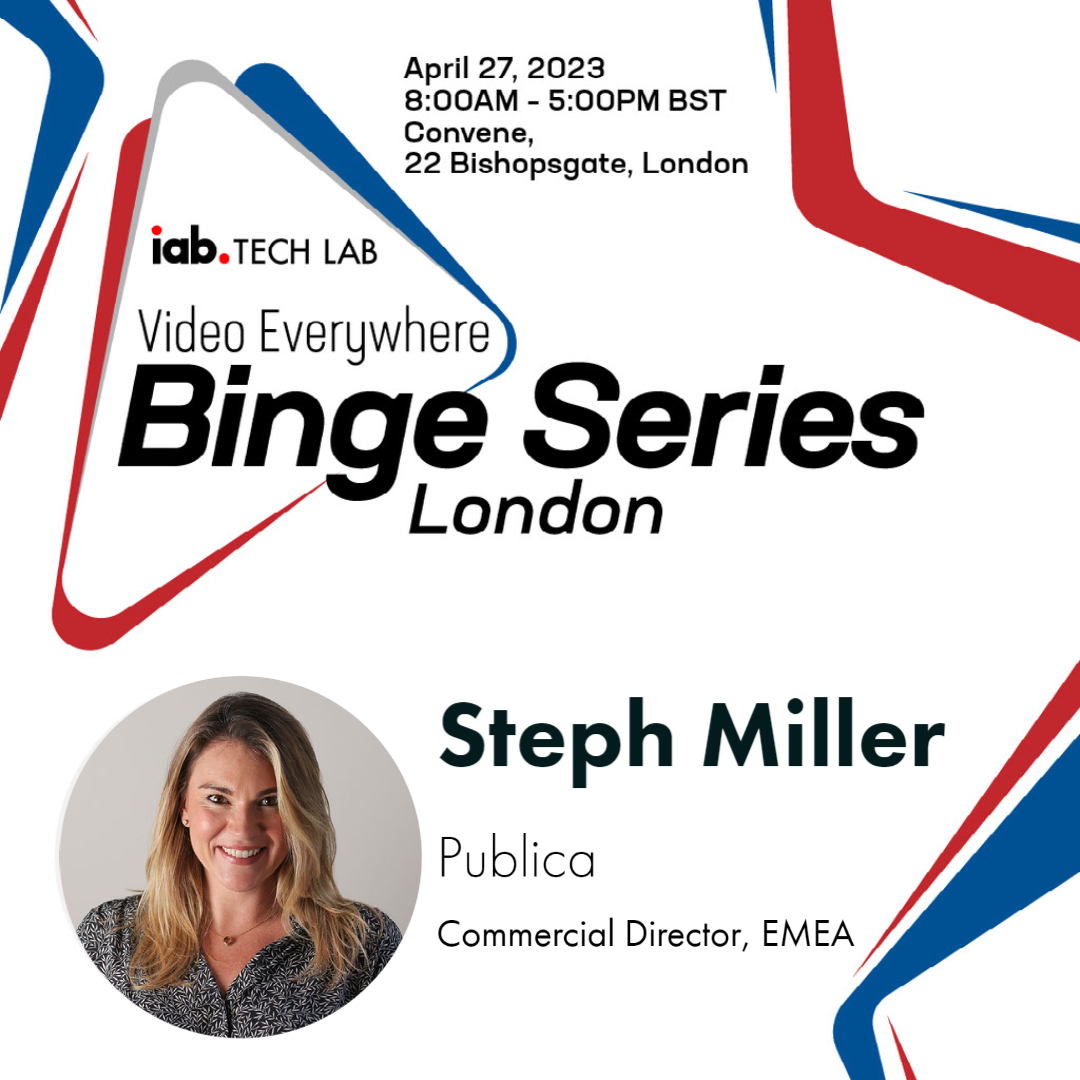 Publica by IAS (@getpublica) on Twitter photo This week, <a href="/stephmillerPM/">Steph Miller</a> our EMEA Commercial Director will be speaking at the <a href="/IABTechLab/">IAB Tech Lab</a> 'Video Everywhere' Summit in London about the evolving CTV measurement ecosystem, and how streaming publishers can be navigating it.
Register here to join ▶️ iabtechlab.com/event/april-27… This week, <a href="/stephmillerPM/">Steph Miller</a> our EMEA Commercial Director will be speaking at the <a href="/IABTechLab/">IAB Tech Lab</a> 'Video Everywhere' Summit in London about the evolving CTV measurement ecosystem, and how streaming publishers can be navigating it.
Register here to join ▶️ iabtechlab.com/event/april-27…