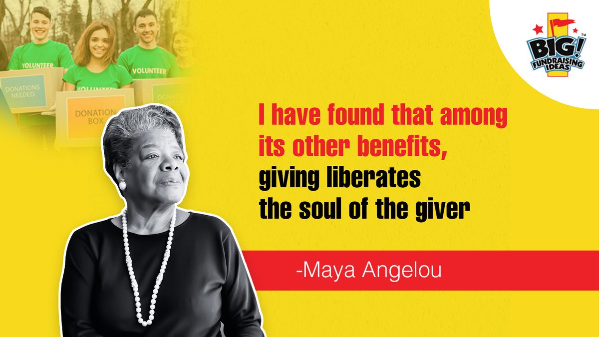 I have found that among its other benefits, giving liberates the soul of the giver. – Maya Angelou.

#Bigfundraising #funds #fundraiser #funding #fundraising #fundraisingtips #onlinefundraising   #motivation #mondaymood #mondayquotes #MondayMotivation #Mondayvibes