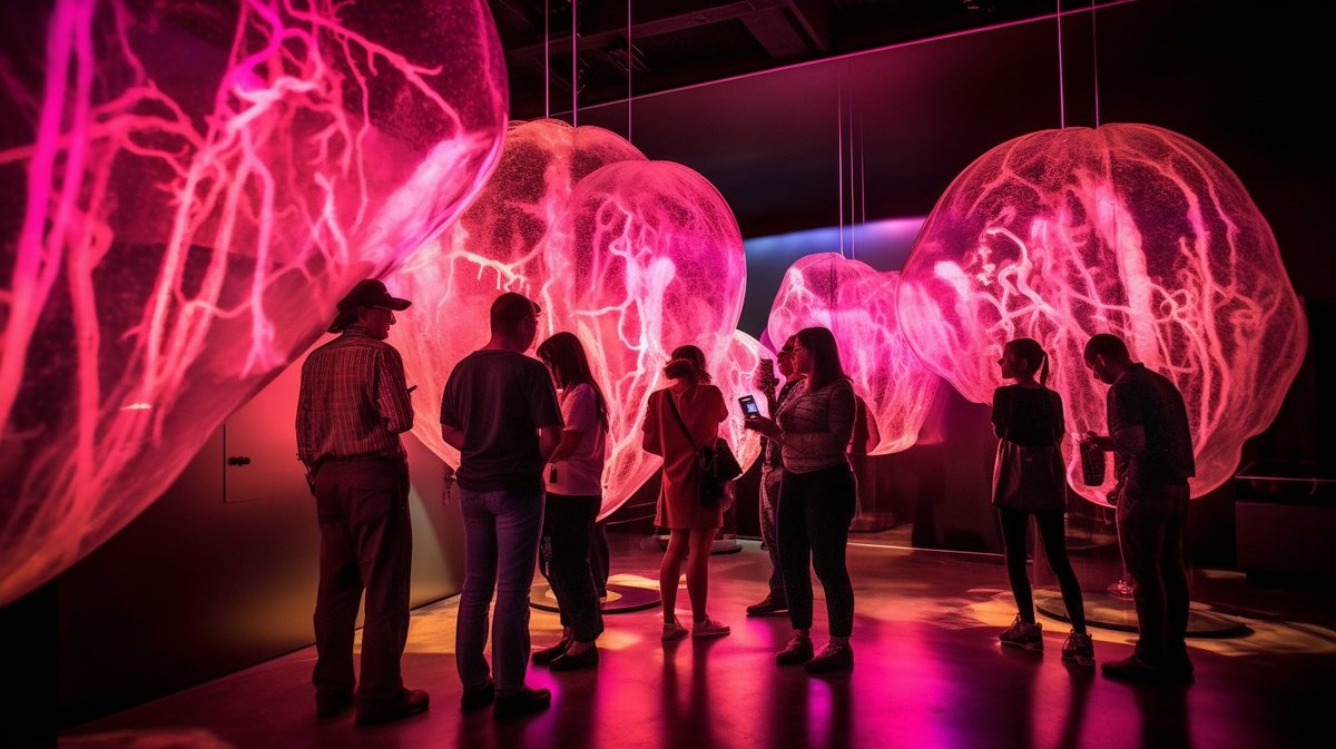 XenoMuseum's tweet photo. https://t.co/EigriWALql
The Xenobiology Museum’s CosmoPink exhibit has officially opened its doors, and the response has been out of this world! 😲🤩

#AI #AIgenerated #AIartworks #AIart #MidJourney #MidJourneyv5 #MidJourneyArt #ChatGPT #ChatGPT4 #xenobiologymuseum https://t.co/KmWd1g1Ra0