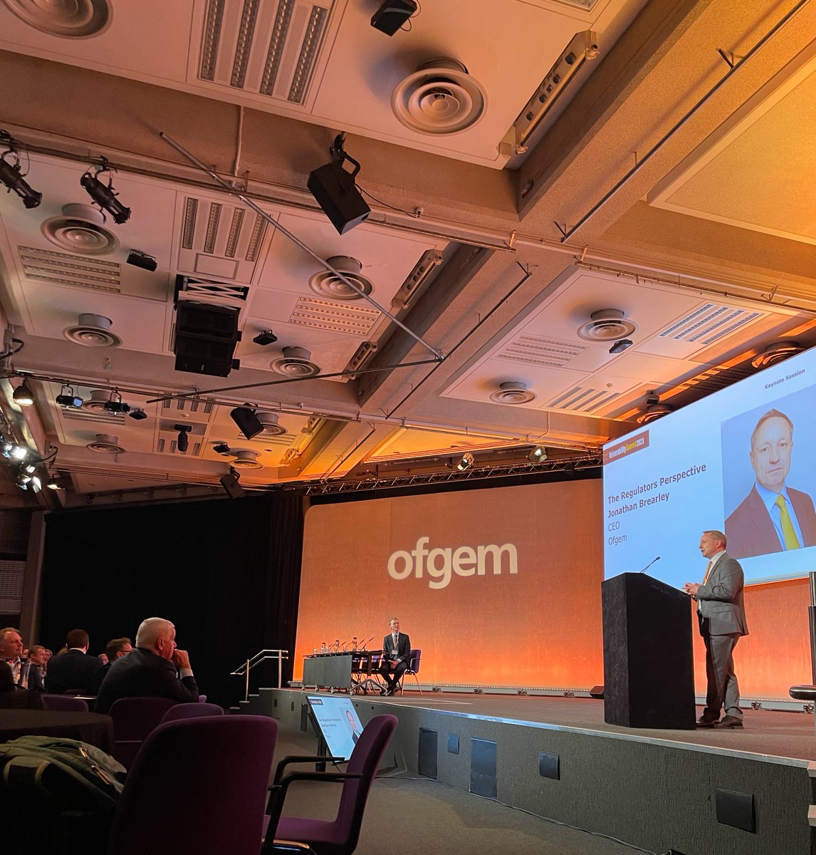 ofgem's tweet photo. We've just wrapped up the morning's speeches here at the #VulnerabilitySummit with @ASollowayUK, @IainCoucher, @ClairMoriarty,  @ELPinchbeck, @lawslade, @_OliviaBlake and our CEO Jonathan Brearley tackling the big questions around ensuring energy security for all. https://t.co/MSXD1yESMR