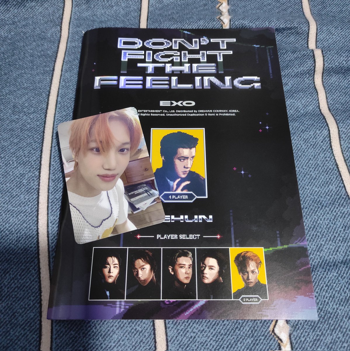 [PH] WTS/LFB 
DON'T FIGHT THE FEELING SEHUN EXPANSION VER. W/ KAI PHOTOCARD

PHP500 +SF

Album is in good condition
Photocard has scratches on the back

Dm for more info and to buy!