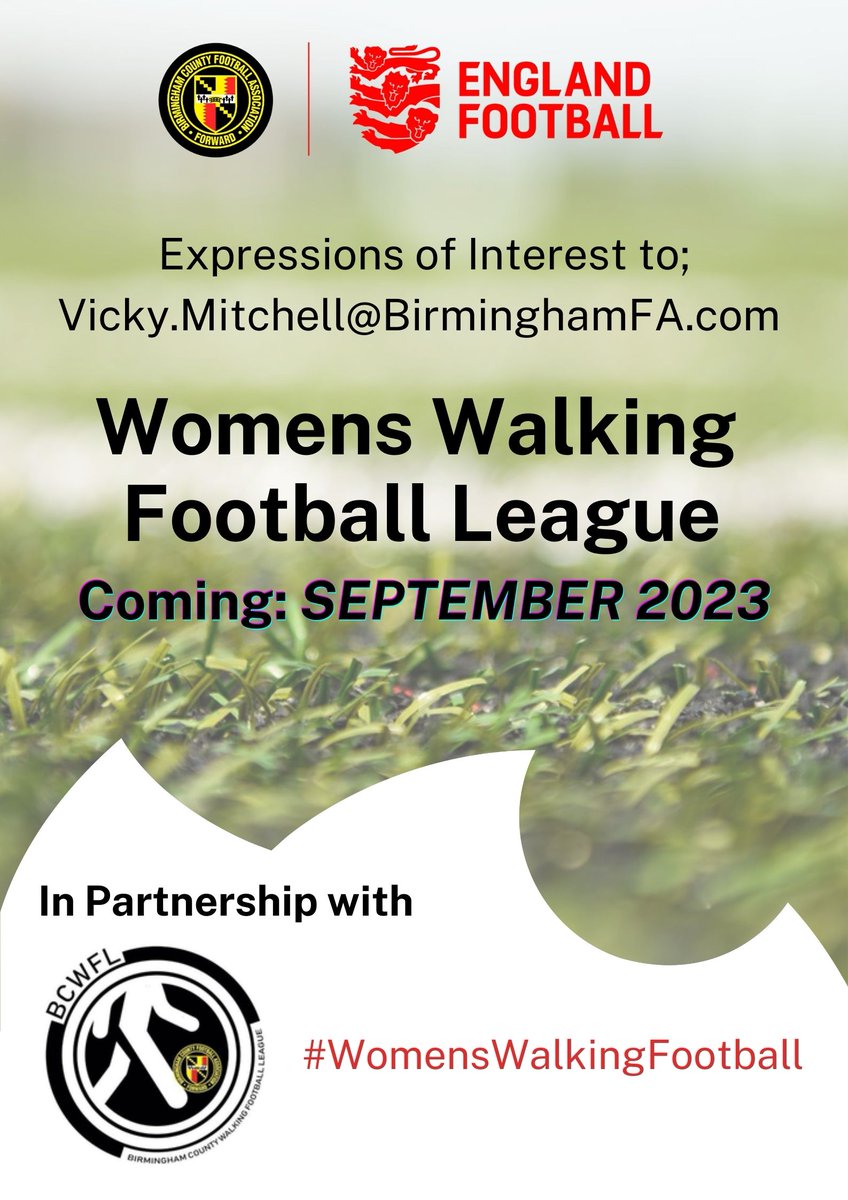 BCFAFP's tweet photo. NEWS | Coming September - tell me of your expressions of interest TODAY..!

#WomensWalkingFootball https://t.co/vfRZBySNaP
