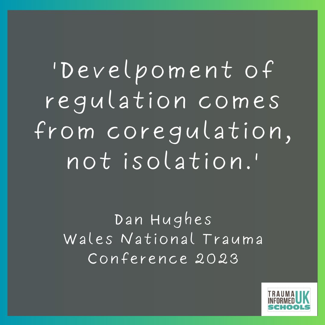 'Why do we have a bias against anger- we don't isolate a child who is crying, so why do we do it for anger?' Dan Hughes Wales National Trauma Conference 2023
#TISCymruConf23
#TISUK
#TraumaInformed
#MentalHealth