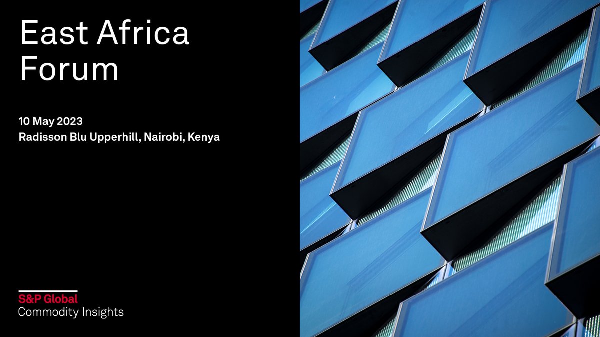 SPGEnergyOil's tweet photo. Join us for the S&amp;P Global Commodity Insights #EastAfrica Forum on May 10, 2023, in Nairobi, Kenya. For more information and to register, please visit: https://t.co/q5qLHvqTUf  #energymarkets #Networking #PlattsMethodology https://t.co/UBaKVODUTn