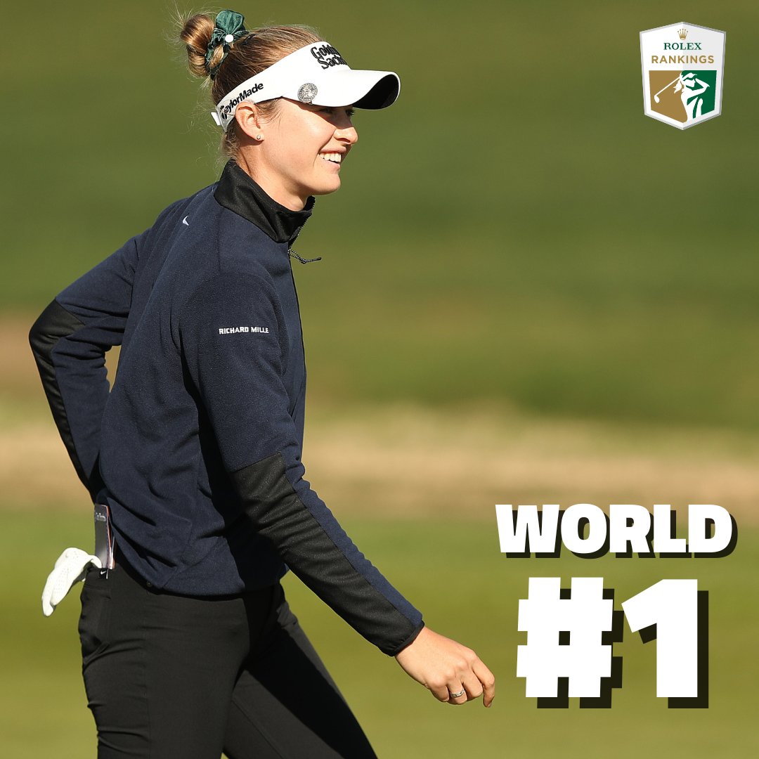 Back to #1 in the World 👏

After her solo third finish at The Chevron Championship, <a href="/NellyKorda/">Nelly Korda</a> returns to the top of the <a href="/ROLEX/">ROLEX</a> World Golf Rankings!