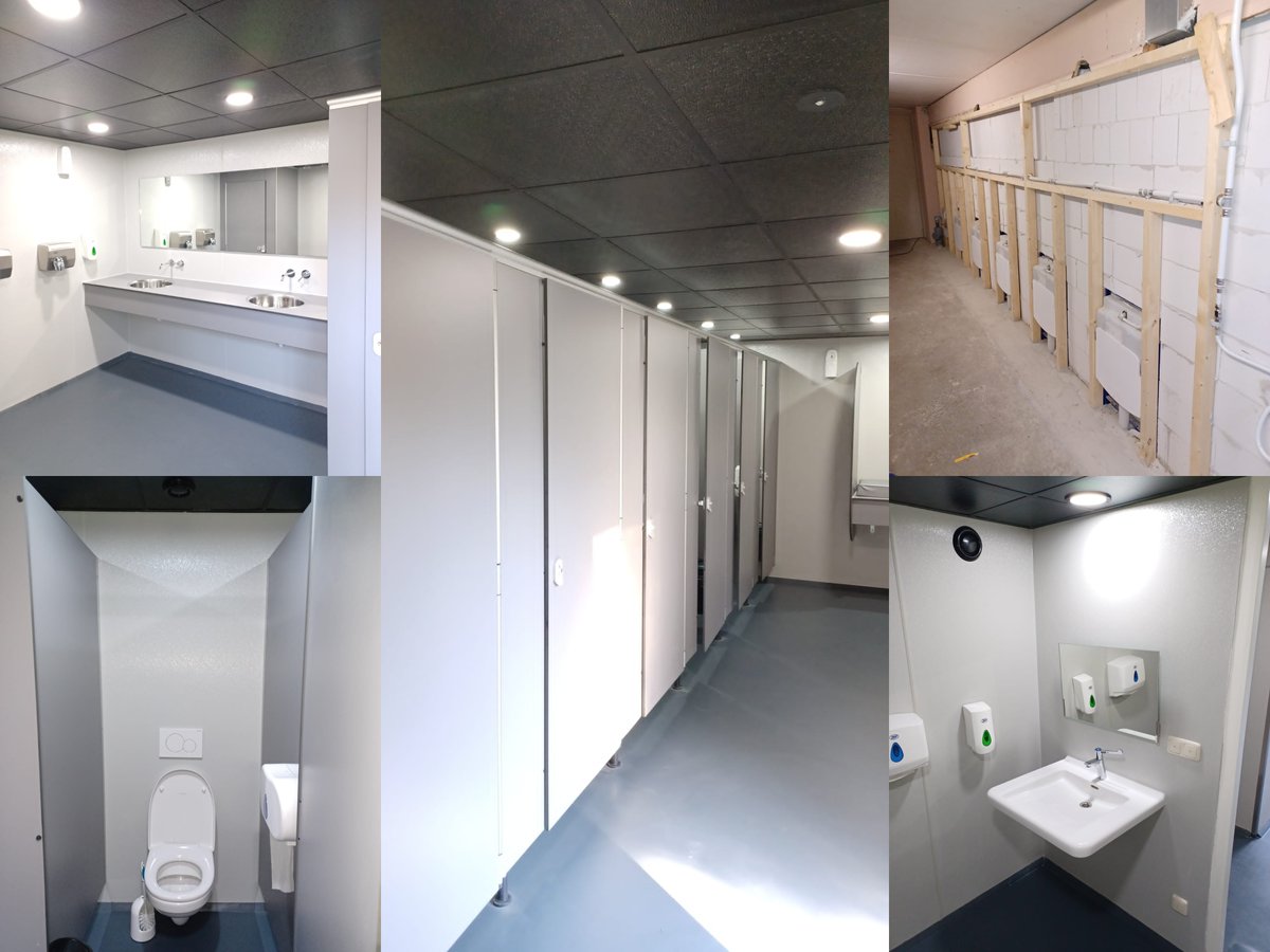 Afgelopen tijd waren we met ons team in Avonturenpark Hellendoorn. Geen teambuildingsuitje, maar een serieuze installatieklus: de renovatie van een van de toiletgebouwen. Het ziet er weer stralend uit!