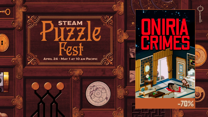 💌@OniriaCrimes  joins <a href="/Steam/">Steam</a> #PuzzleFest with a 70% Discount! Discover this hidden gem and enjoy solving crimes in the Land of Dreams!

👍store.steampowered.com/app/1341400/On…