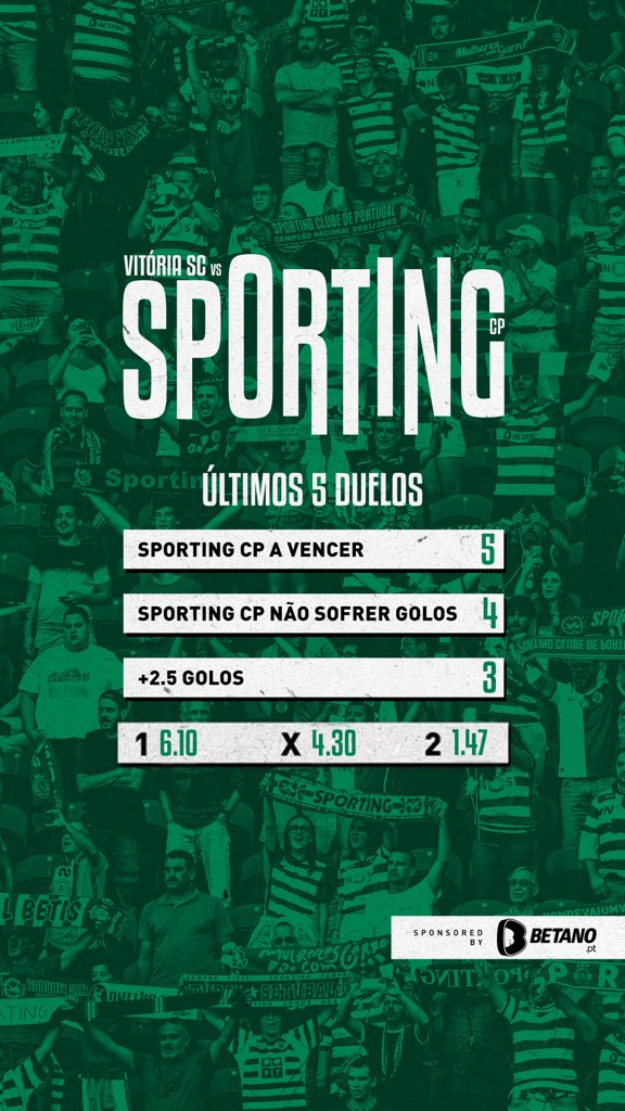 Sporting Clube de Portugal on Twitter "As estatísticas dos últimos 5 duelos com o Vitória SC 📊