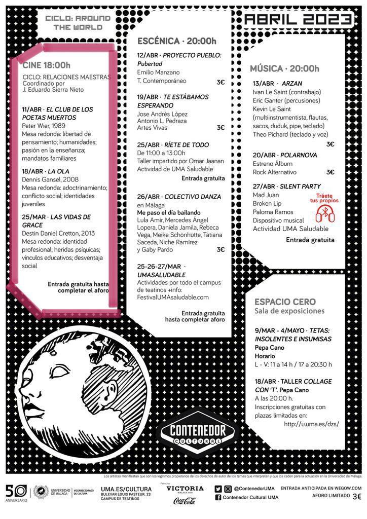 edukrator's tweet photo. #edusos y #edusas sobre todo quienes andéis cerca de @Educacion_UMA mañana tenemos cine en @ContenedorUMA para pensar las relaciones educativas y la identidad profesional con @Esterillisima y la peli 🎥 LAS VIDAS DE GRACE https://t.co/pZT0n5cxxf Martes 25-18h entrada gratuita https://t.co/6ClQ942Afh