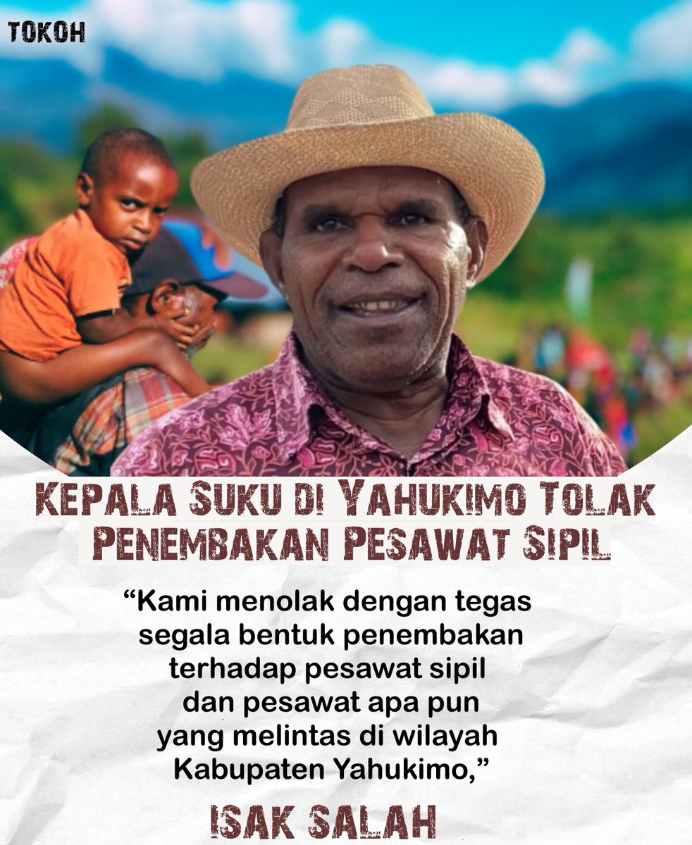 l_labewa's tweet image. Pemkab Yahukimo berharap, para kepala suku dan semua pihak ikut menjaga keamanan, kedamaian, dan kenyamanan wilayah. Sehingga aktivitas penerbangan pesawat ke Dekai, Kabupaten Yahukimo tetap berjalan dengan normal seperti biasanya.

#yahukimo #JagaPapua #kepalasuku #adatpapua