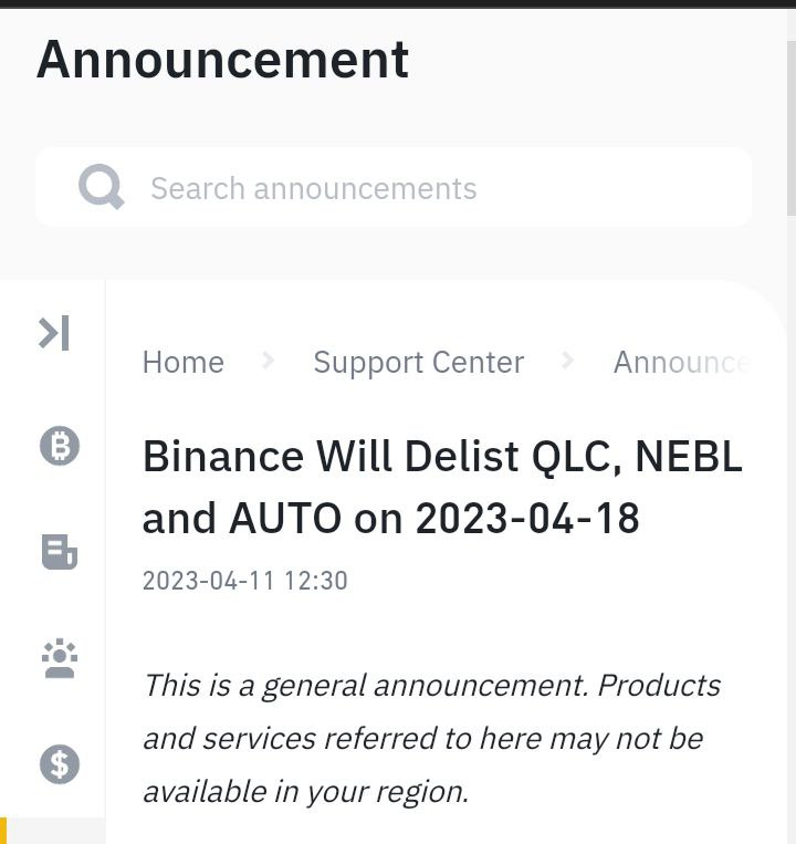 wiseadvicesumit's tweet image. Hey @cz_binance 👋

➡️ Recently, Binance delisted #QLC, #NEBL and #AUTO on April 18, 2023, which caused thousands of holders to lose their money.

➡️ Whenever #Binance lists a project, there are certain criteria for it, and if the project fulfils those criteria, Binance lists it.