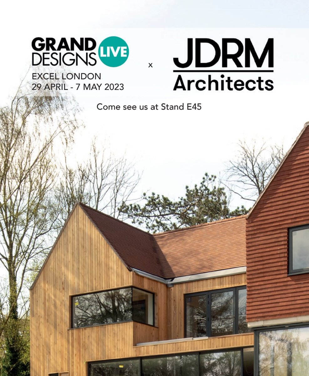 JDRM Architects are excited to be taking part in Grand Designs Live this year. Come see us at stand E45.

@granddesignsmag 
@GrandDesignsTV