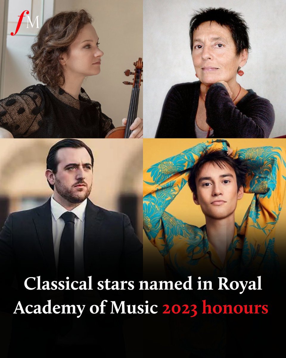Royal Academy of Music announces its 2023 honours. Violinist Hilary Hahn and pianist Maria João Pires have been awarded Honorary Membership of the Royal Academy of Music, while tenor Freddie De Tommaso and instrumentalist Jacob Collier are named Fellows.