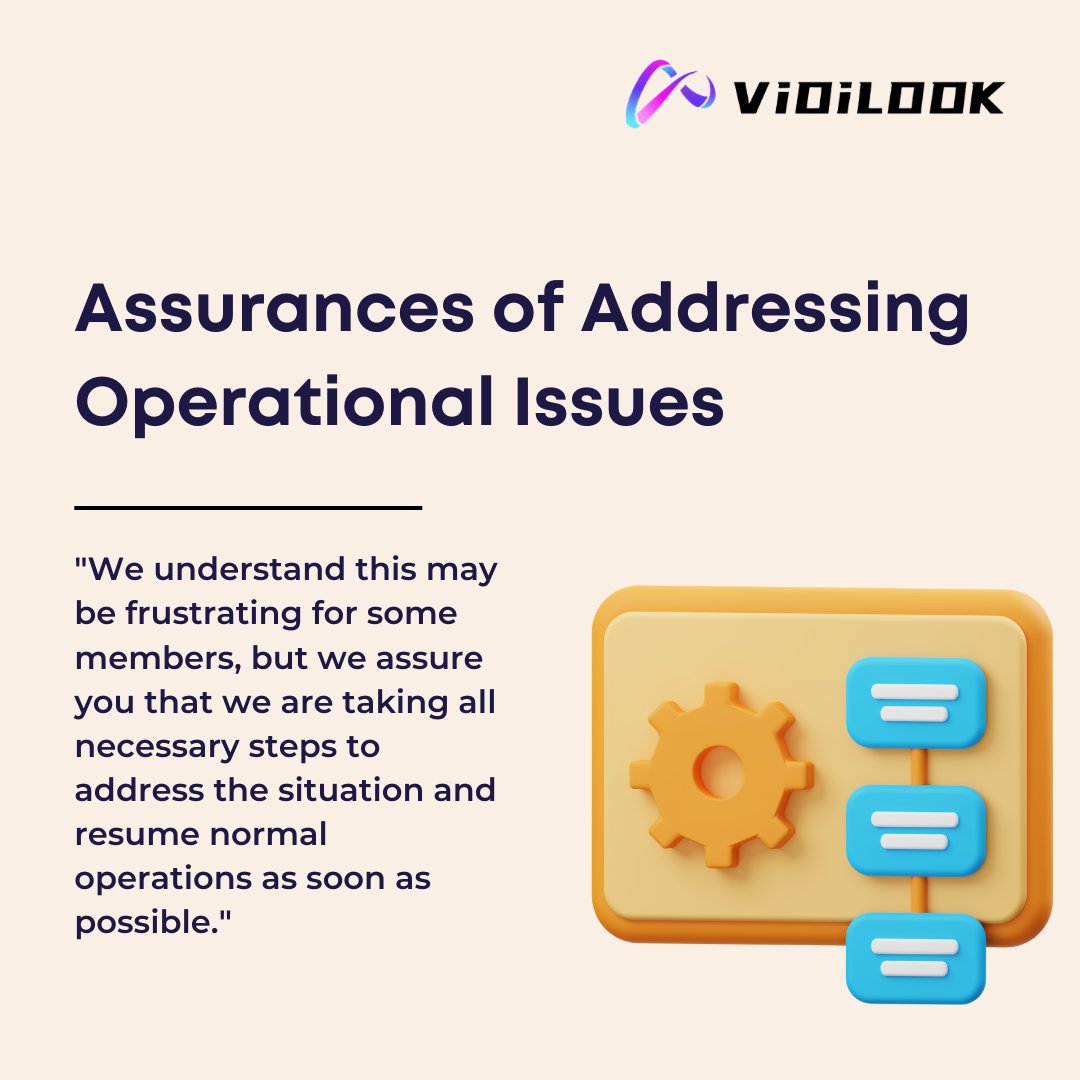 ViDiLOOK_Direct's tweet photo. Important update: Withdrawals temporarily paused due to ongoing acquisition process. Our team is working hard to finalize the process. Package repurchasing remains operational. Stay tuned for further updates." #withdrawals #acquisitionprocess #updates https://t.co/jVqXEg4uGl