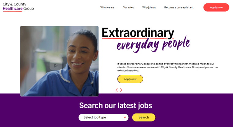 Have you checked out our new City &amp; County careers website? Our new site brings together vacancies from across the City &amp; County Healthcare Group, from the latest care assistant roles to support office and management positions.

cch.careers/home
