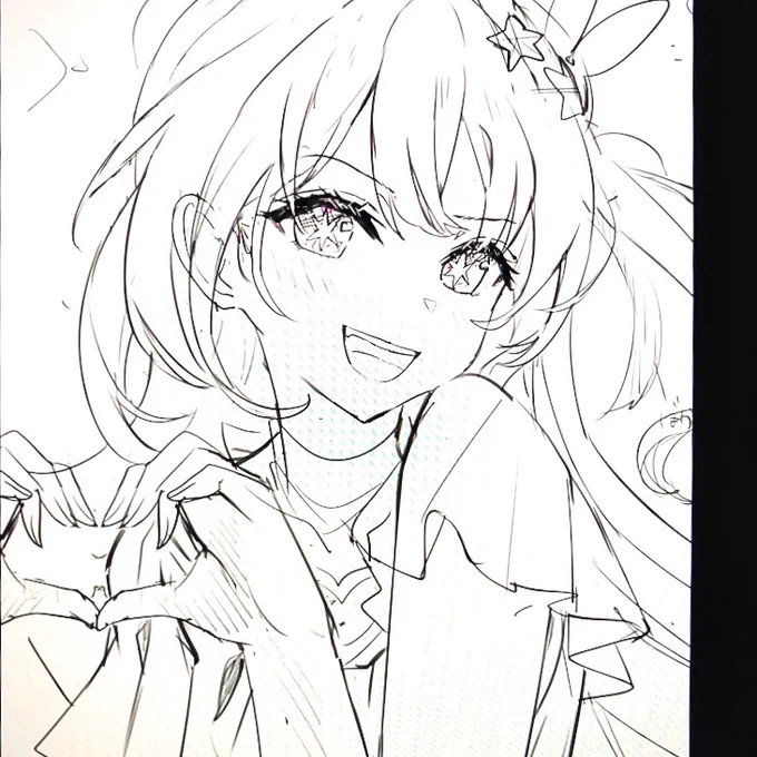 推しの子 アイちゃんラフ
(放置してたやつを見直したらズレすぎてたから、修正どころか書き直した…) 