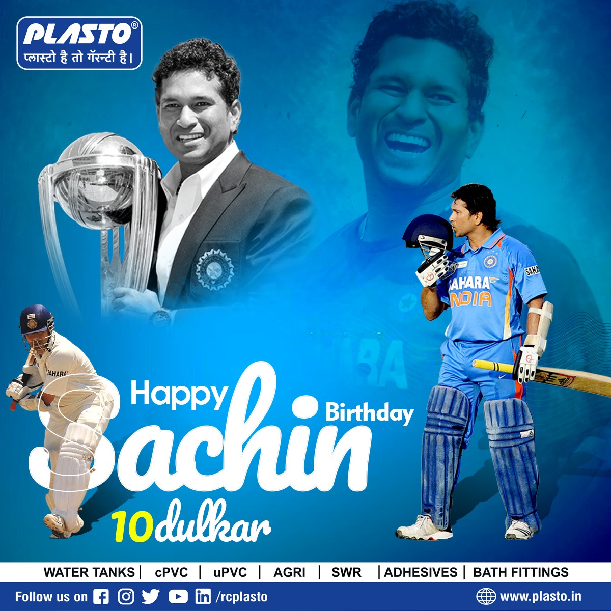 c_plasto's tweet photo. Happy 50th Birthday To The Master Blaster @sachin_rt ! You have been an inspiration to millions of cricket fans around the world, and we are grateful for everything you have done for the game.

#sachintendulkar #HappyBirthdaySachin #masterblaster #cricketfans #ipl2023  #mipaltan https://t.co/3lyMmffMK6