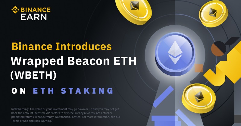binance's tweet photo. Introducing Wrapped Beacon ETH (WBETH) on #Binance ETH Staking, available from April 27 at 8am UTC.

WBETH allows you to use DeFi while continuing to receive your $ETH staking rewards.