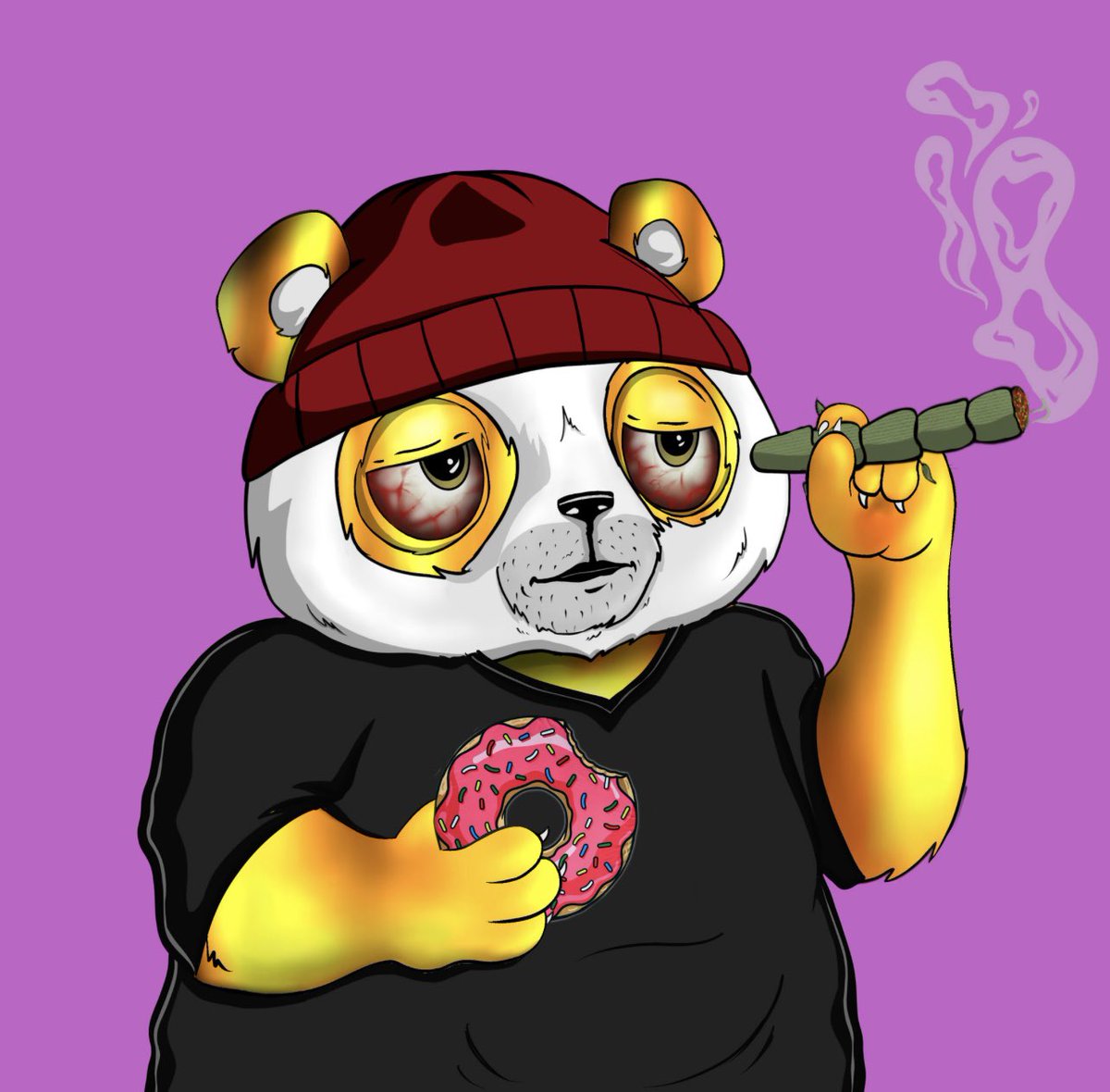NotTheLiz's tweet photo. Gm web3! Nothing like a lovely wake & bake with my @puffpandas family in the #PUFFATHON #themintisnigh https://t.co/IXhMkbeX9c