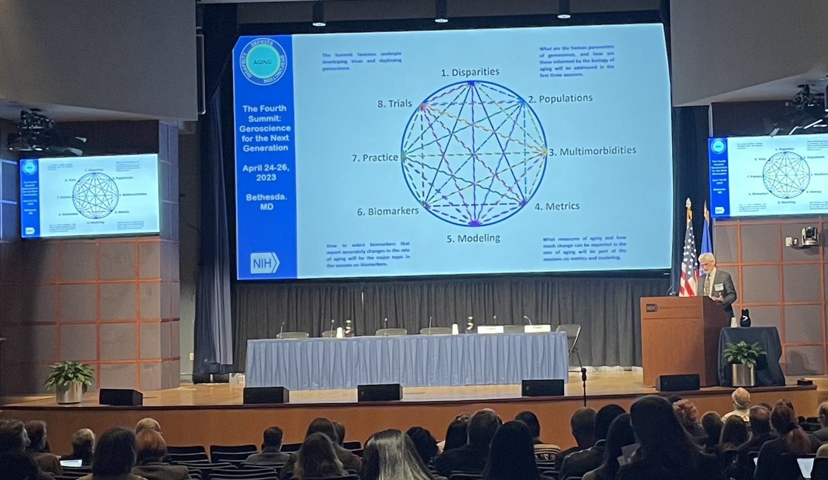 palliator's tweet photo. Honored to Chair a session @NIHAging #Geroscience summit -- Wonderful intro by Director Robert Hodes. #longevity #aging.  @StanfordDeptMed @StanfordAGELab  @RCMARCC https://t.co/axYy5KxJe7