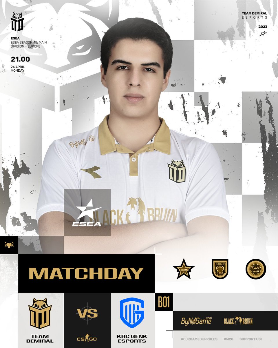 Team Demiral Esports (@eteamdemiral) on Twitter photo MATCHDAY! 🤩
ESEA Season 45: Main Division - Europe'da üçüncü mücadelemizde rakibimiz KRC Genk Esports!
🆚 <a href="/KRCGenkEsports/">KRC GENK Esports</a>
⏰ 21:00
🗺 BO1
#M28 | #OurGameOurRules MATCHDAY! 🤩
ESEA Season 45: Main Division - Europe'da üçüncü mücadelemizde rakibimiz KRC Genk Esports!
🆚 <a href="/KRCGenkEsports/">KRC GENK Esports</a>
⏰ 21:00
🗺 BO1
#M28 | #OurGameOurRules
