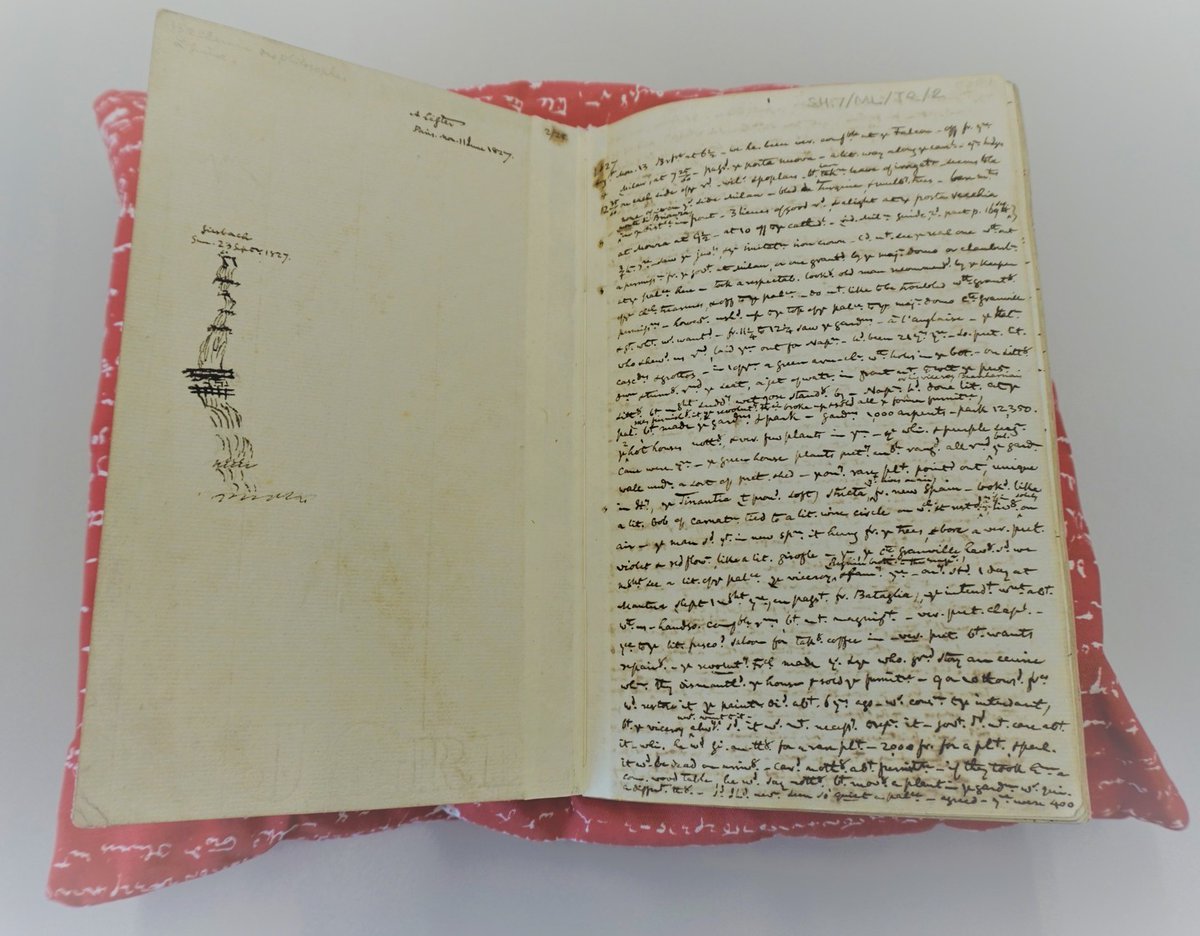 While definitely not medieval, we couldn’t resist including an #AnneLister doodle for #MarginaliaMondays. Anne visited and sketched the Giessbach Falls in September 1827, which she described as the “most picturesque falls in Switzerland” (ref: SH:7/ML/TR/2)