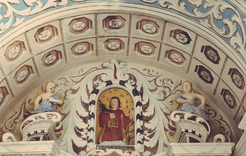 GeniuGherardi's tweet photo. À pocu à pocu, San Gavinu di A Parata d'#Orezza ritrova i so culori antichi, quelli di l'arte barocca cù a so traduzione castagnicciaia. È in cima, quellu nome di i stuccatori #Raffalli, casata chì hè ancu a mea.
#Restauration #Baroque #XVIIIe #Corse https://t.co/r1mzAHVYxY