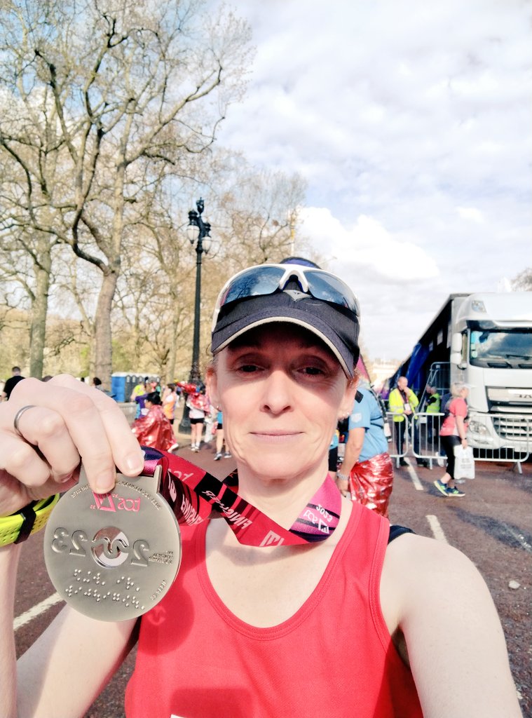 dillybugdj's tweet photo. @LondonMarathon I was happy I promise - just super emotional and in shock that I'd finally done it https://t.co/sNwTuiIJby