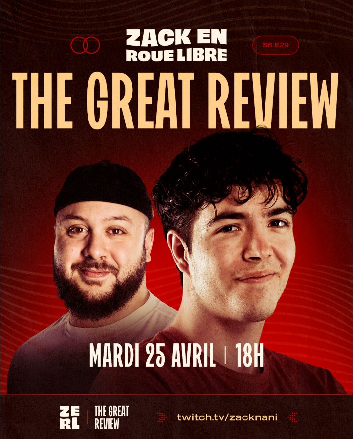 Zack_Nani's tweet photo. On m'a affirmé que le moment était venu donc le voici !

@TheGreatReview_ pour parler pendant 1h30 de l'écriture de ses scripts en slip chez lui, c'est demain dans Zack en Roue Libre avec en prime une belle annonce en fin d'émission ! 🌞 https://t.co/ID0XPqHWgP