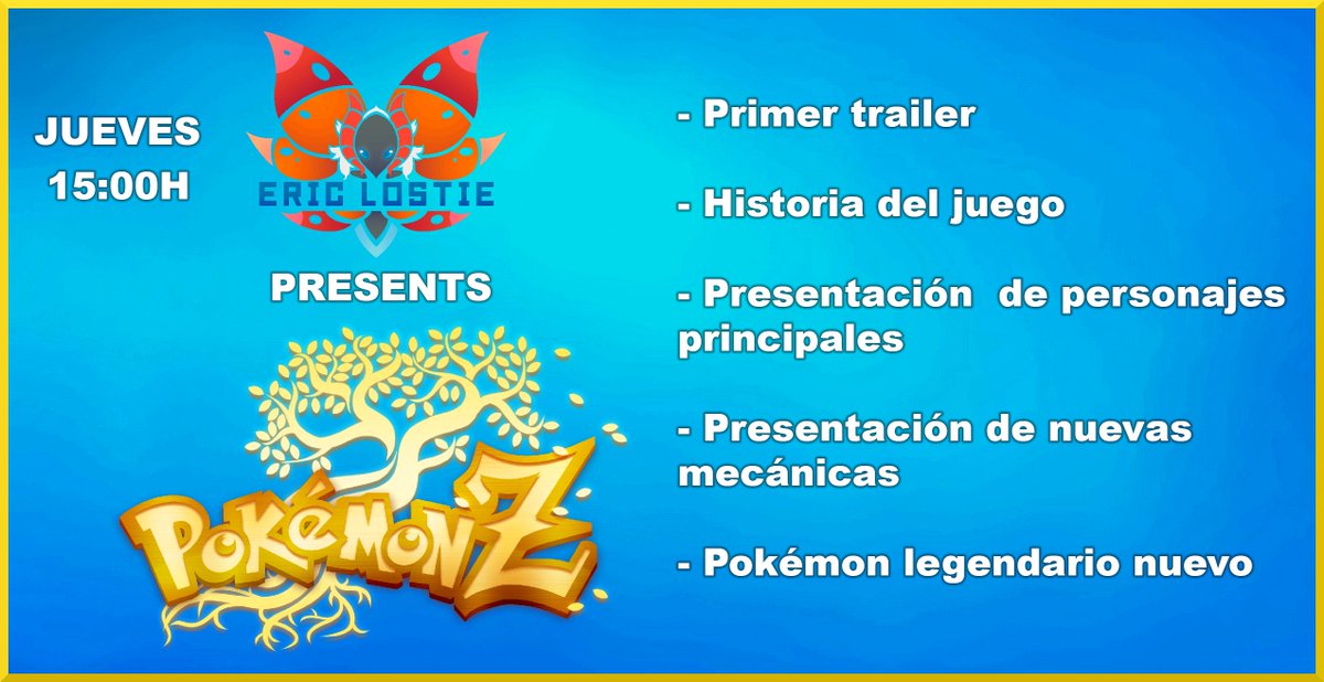 Termina la era de 🔷POKÉMON AÑIL🔷

Empieza la era de ✨POKÉMON Z✨

Jueves a las 15:00h, nueva edición del "LostiePresents" centrado en mi nuevo fanjuego.

Ahora sí, se vienen cosas.
