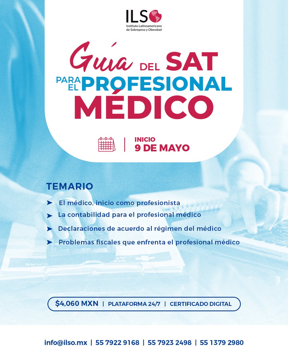 ¿Cómo cumplir con tus obligaciones fiscales sin complicaciones innecesarias? ¡Este curso está diseñado para tí!
📚 Guía del SAT para el Profesional Médico

💥Iniciamos MAYO 9 💥
Incluye Certificado digital

Comenta GUIA en comentarios 

#médicos #DeclaraciónAnual