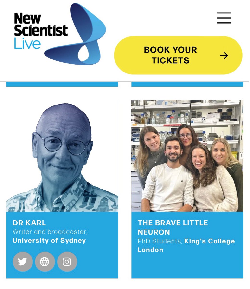 Phoebe Reynolds (@pheereynolds) on Twitter photo There are some familiar faces on the <a href="/newscientist/">New Scientist</a> live website! 🤩
Check out all the amazing speakers (and book ur tickets) here live.newscientist.com/speakers There are some familiar faces on the <a href="/newscientist/">New Scientist</a> live website! 🤩
Check out all the amazing speakers (and book ur tickets) here live.newscientist.com/speakers