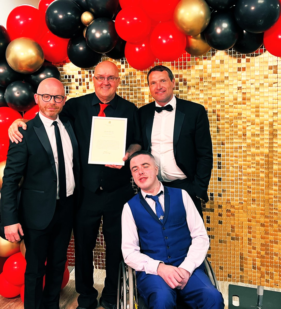 MartinJDocherty's tweet photo. A real privilege to present an Early Day Motion on Saturday to Jim & all the team at @ClubFriendships to thank them for everything they do #disability #wheelchair access #RedRamp Events https://t.co/hgZ7hHr4JH
