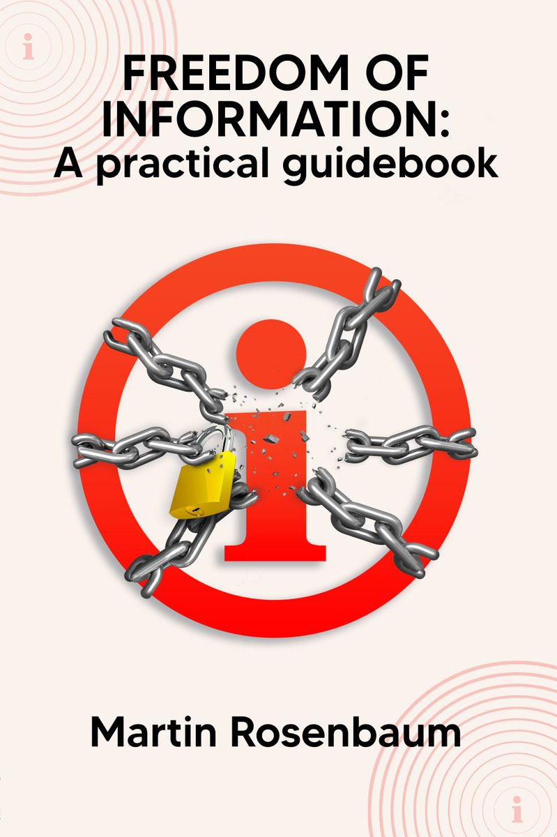 rosenbaum6's tweet image. Out now: my new book on how to use the freedom of information system to get the info you want from public authorities, full of tips & tactics on how to devise effective requests, understand what is likely to work, challenge rejections, and conduct appeals
amazon.co.uk/Freedom-Inform…