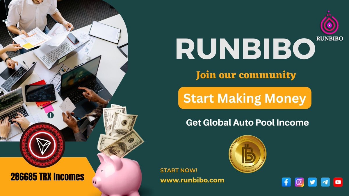 run_bibo's tweet photo. 💥💥Runbibo💥💥
♻️Join our community ♻️
💵Start making Money💸
💰💰Get Global Auto Pool Income💰💰
🪙🪙286685 TRX Incomes🪙🪙
✅Start Now!✅
🌐https://t.co/TKHzuVobud🌐
#runbibo #community #runbibocommunity #makinmoney #trxincome #autopoolincome #globalautopool https://t.co/IirWC1hEe0