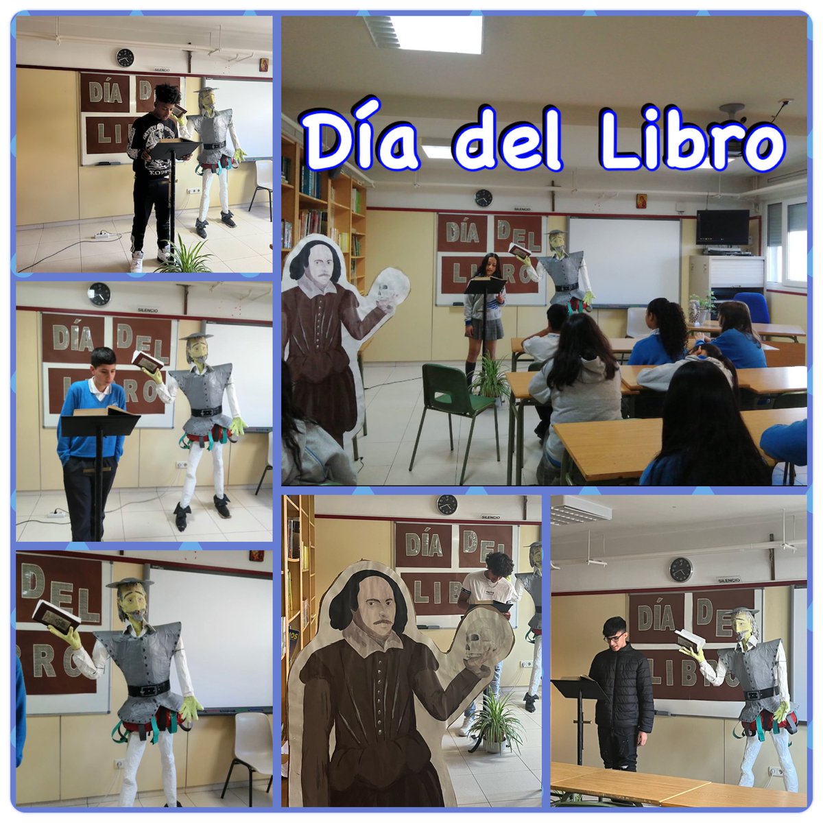 divinomaestroma's tweet photo. Con motivo del Día del Libro, hoy en nuestro cole hemos realizado “la lectura continuada del Quijote”. 
#DivinoMaestroMadrid 
#Atrévete 
#ElDíadelLibro2023 https://t.co/9F5eQ0sVCb