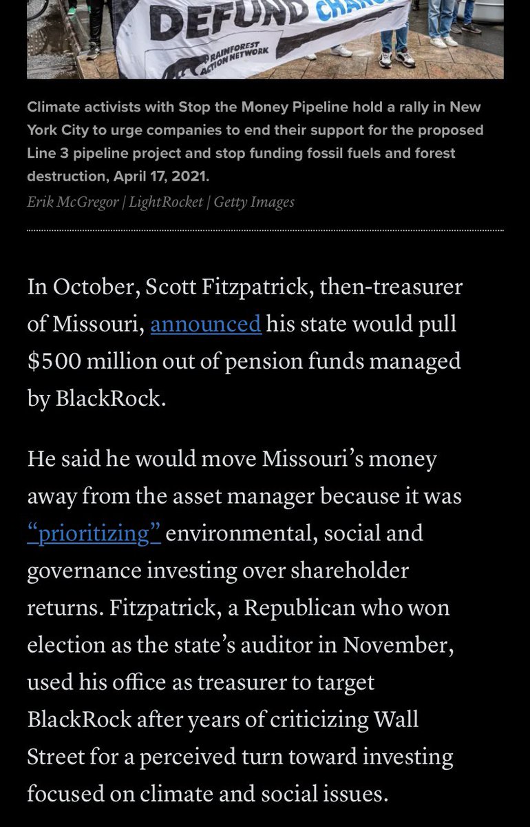 Tenbear24's tweet image. Good. Common sense to make money, not invest in liberal activism. #BlackRock #Missouri #ClimateChange