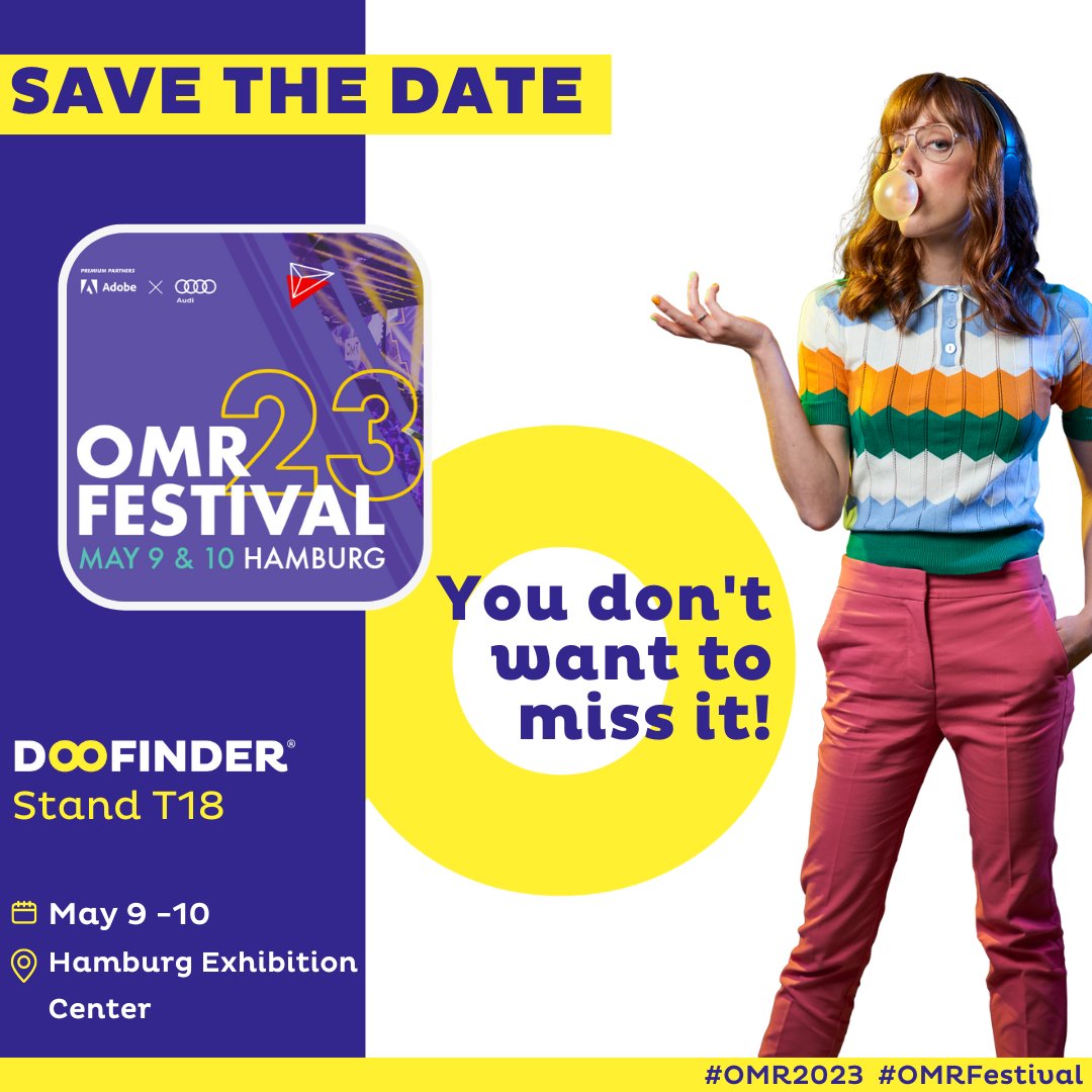 doofinder's tweet image. Come learn about Doofinder&apos;s advanced eCommerce search solution at the OMR Festival in Hamburg, Germany! 🇩🇪🔎

🗓 May 9 - 10
📍 Hamburg Exhibition Center
⭐ Stand T18

More info here ➡  omr.com/en/events/omr2…

#OMR2023 #eCommerceSearch #eCommerceSolution #AdvancedSiteSearch