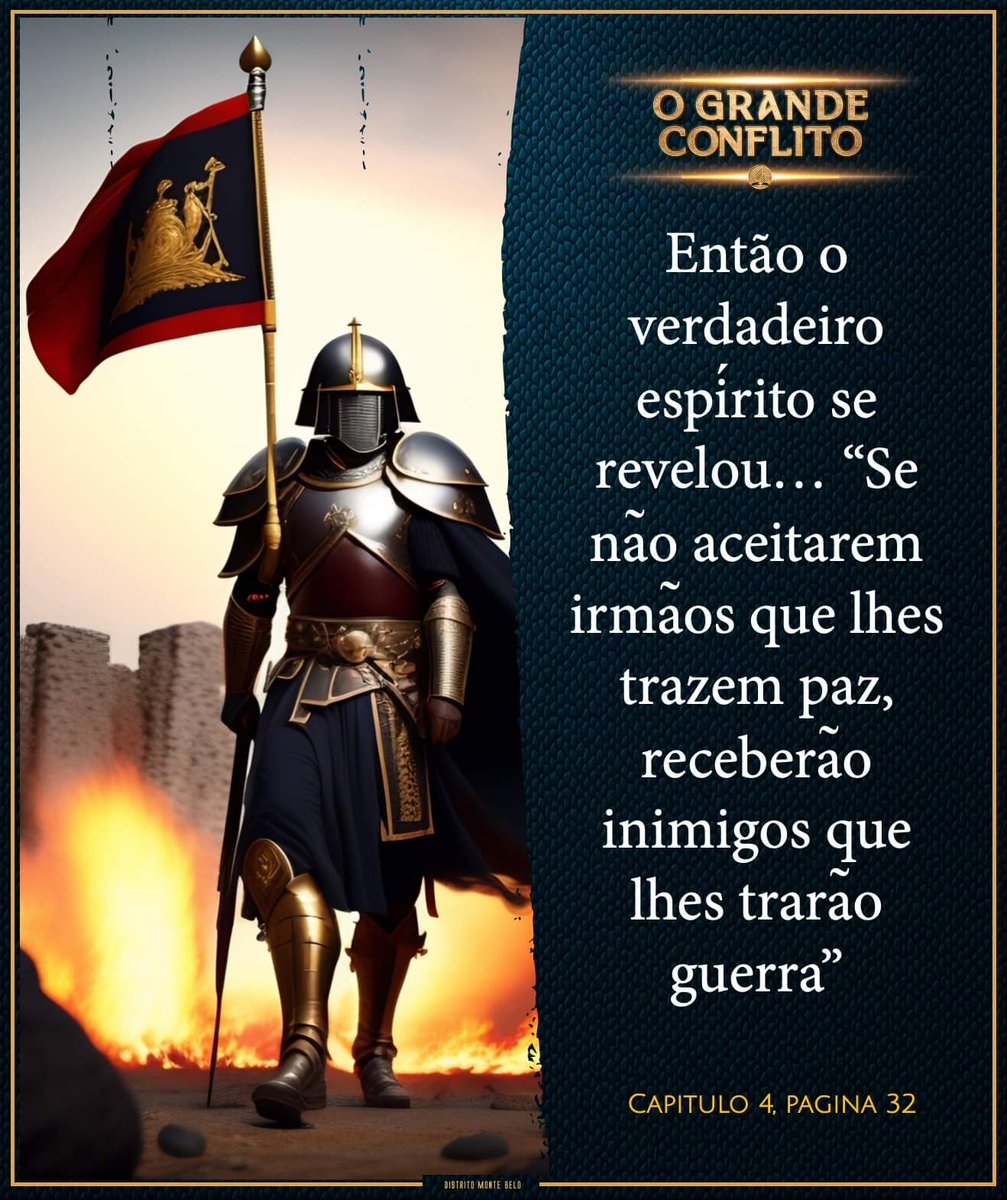 CORAGEM
A despeito das cruzadas contra eles(valdenses) e da matança desumana que sofreram, esses indivíduos tementes a Deus continuaram a enviar missionários.. Eram caçados até a morte; mas, mesmo assim seu sangue regava a semente que lançavam, e ela continuava dando frutos
Cap.4