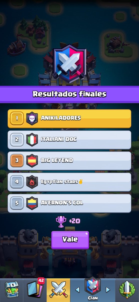 Finalizamos la última guerra antes de la semana del coliseo y victoria una vez más para los nuestros. 📈📈📈 #GoAnikiladores #GuerraDeClanes #ClahRoyale #ClanTop #ClanDeEspaña #ClanInternacional
