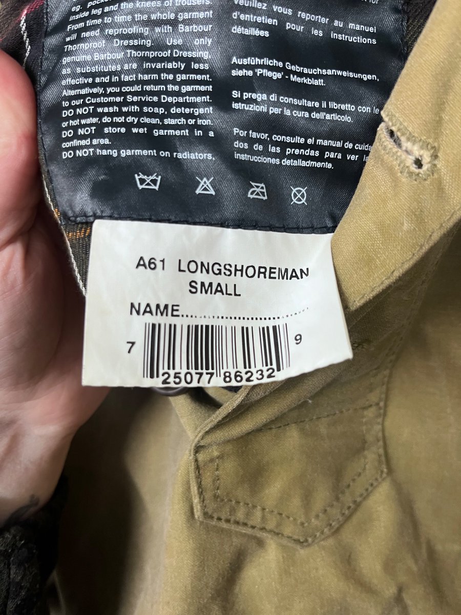 AshbourneMind's tweet photo. Barbour Longshoreman size small, £250, absolute bargain, welcome to come and view and try on. #barbour https://t.co/cSDmSQjM2b