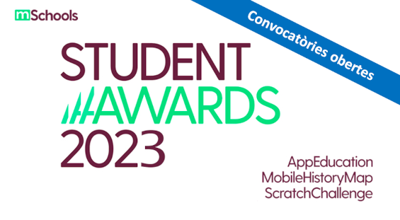 Us recordem els terminis per participar en els #mSchoolsStudentAwards 2023. Us hi esperem!

📅 #AppEducation: fins al 18 de maig
📅 #MobileHistoryMap: fins al 8 de maig
📅 #ScratchChallenge : fins al 8 de maig

🔗 xtec.gencat.cat/ca/centres/pre…

#AlsCentres