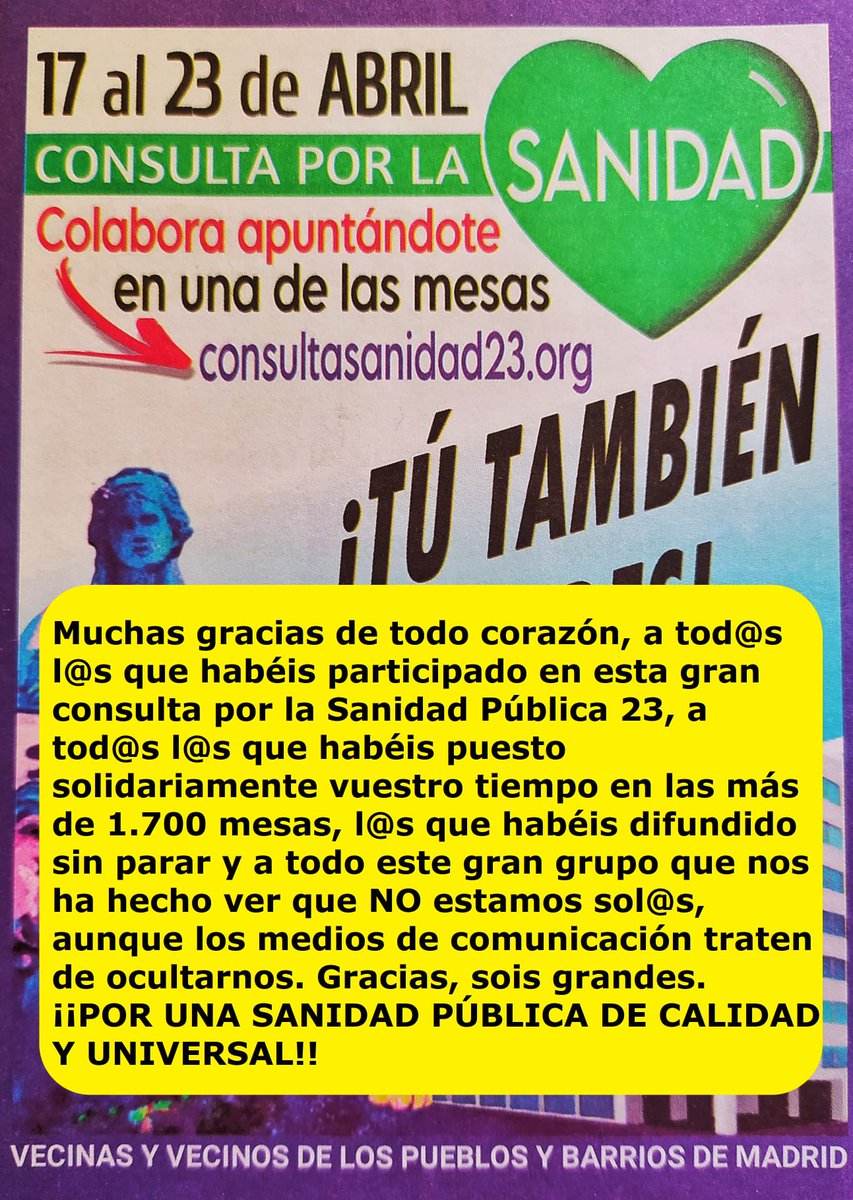 Sanidad pública SOS Puerta del Angel tweet media